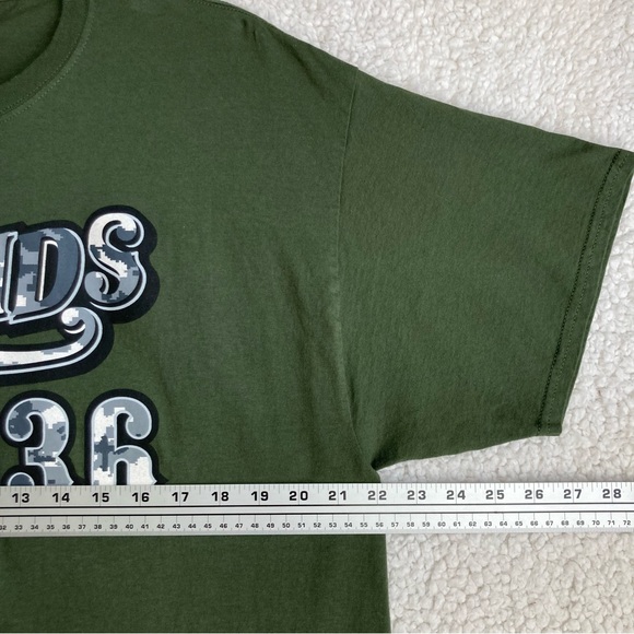 Fruit of the Loom Nashville Sounds baseball army green camo Maxwell jersey shirt - Picture 5 of 14